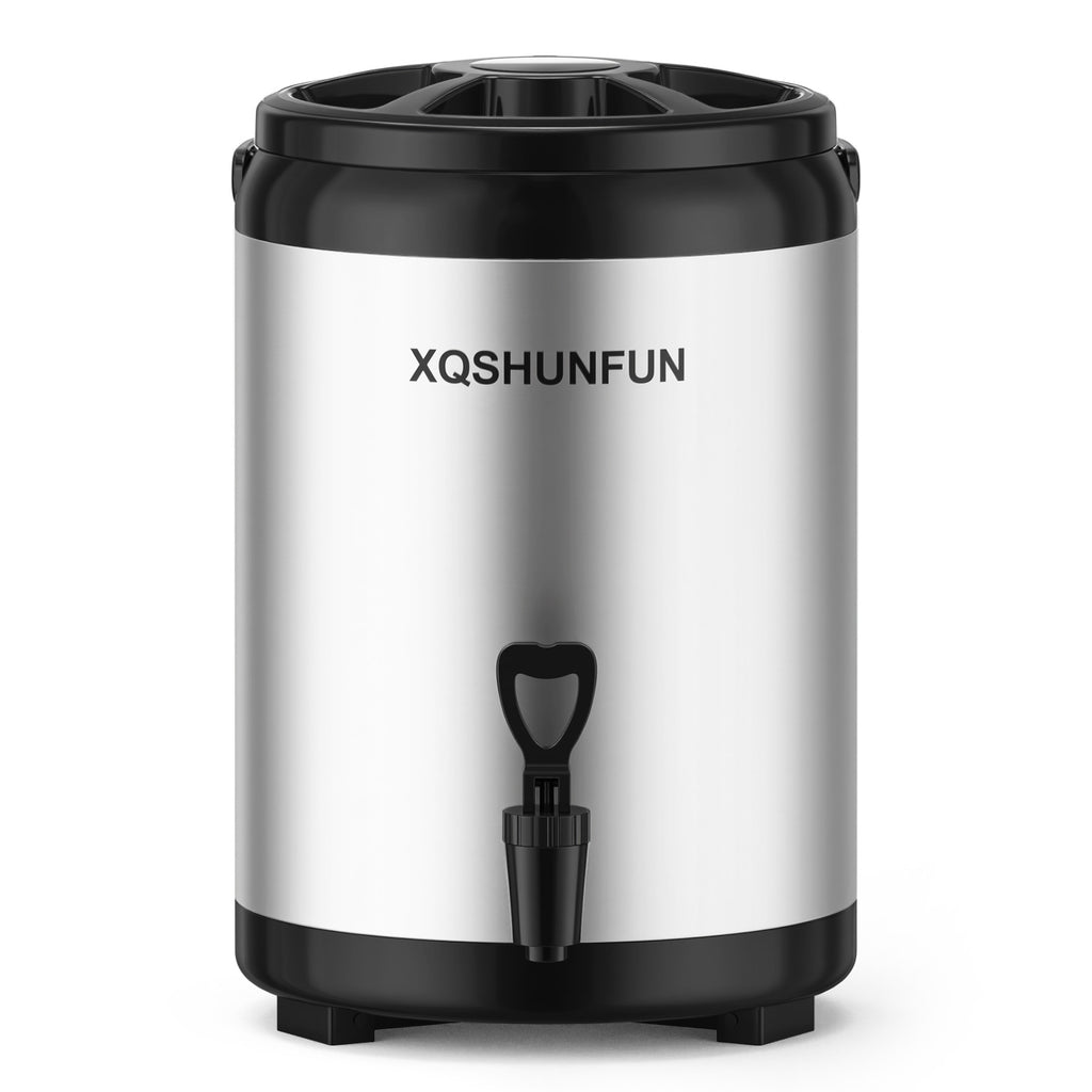 8L / 2.1 Gallon Insulated Beverage Dispenser, Stainless Steel Drink Urn with Foldable Legs & Spigot, Food-Grade 304 Interior for Hot & Cold Drinks