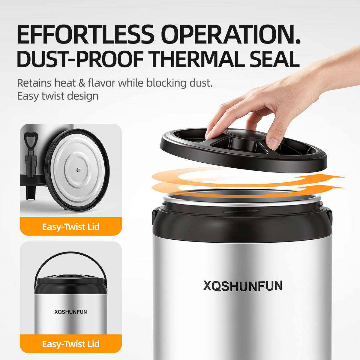 12L / 3.2 Gallon Insulated Beverage Dispenser, Stainless Steel Drink Urn with Foldable Legs & Spigot, Food-Grade 304 Interior for Hot Coffee, Iced Tea & Milk
