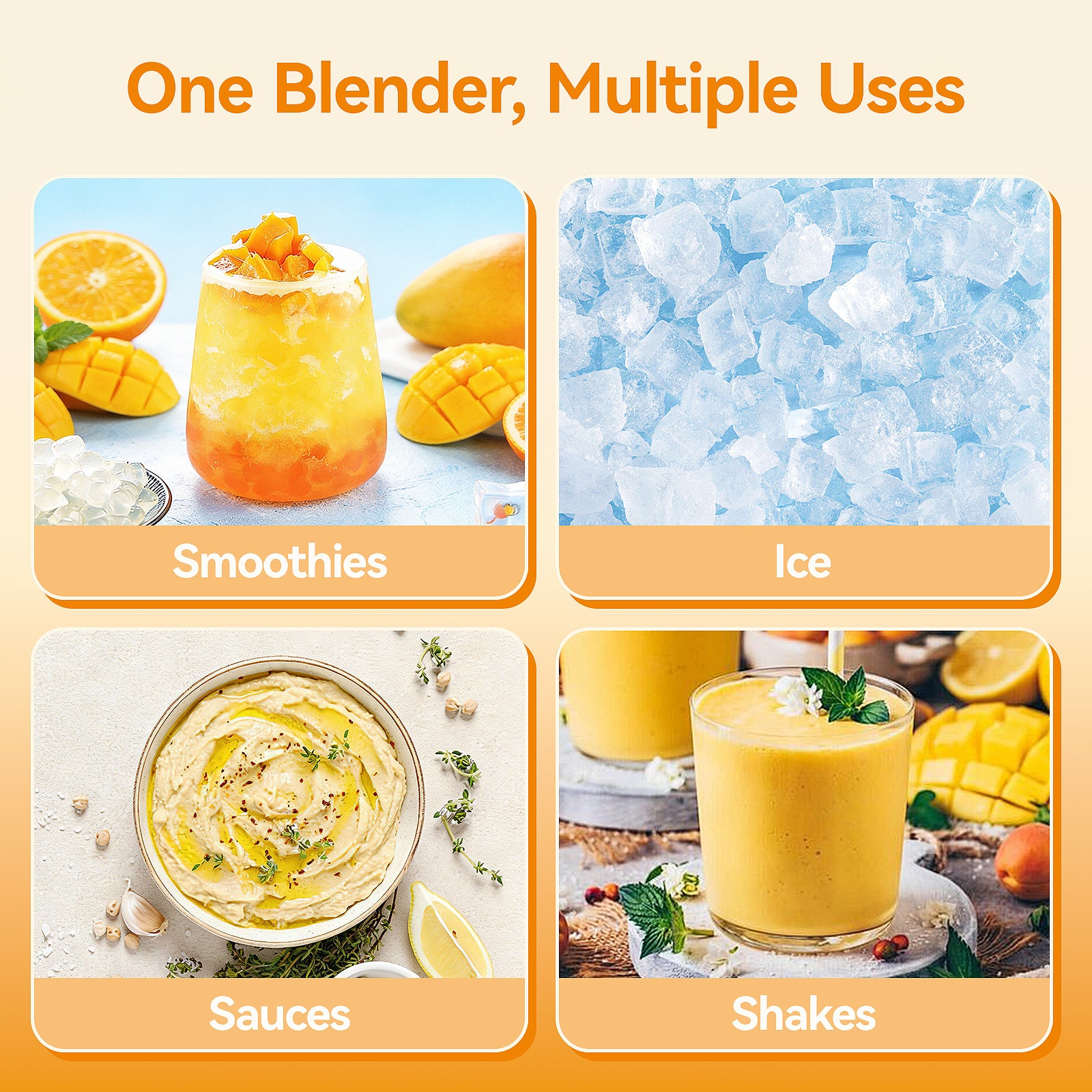 XQSHUNFUN Health Blender, 1300W High-Power Motor, 24,000 RPM, 2000mL Capacity, 6-Leaf Stainless Steel Blades, Black